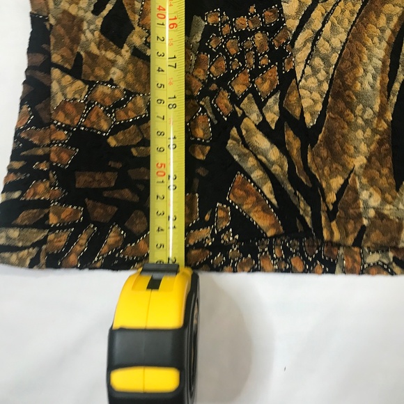 Retro Abstract Print Drape Jacket/Kimono Jacket/Abstract Metallic Open Front - Picture 11 of 16